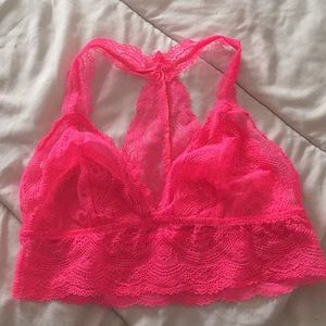 COPY - Topshop romantic lace bralette bright pink size 6